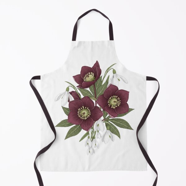 Item preview, Victorian Maroon Hellebore Botanical Collection - Dark Floral Study designed and sold by Dzblack.