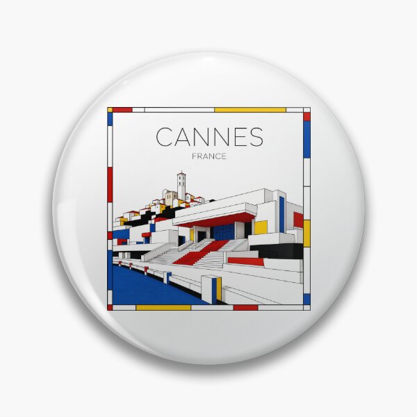 Item preview, Cannes Mondrian style poster 3D designed and sold by CMYKStudio.