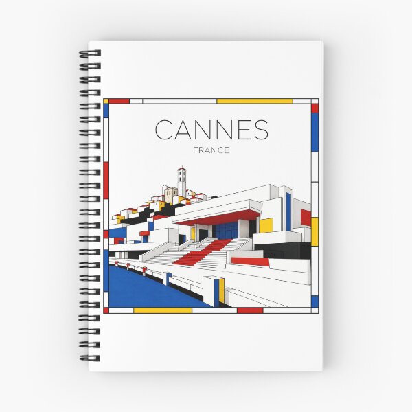Item preview, Cannes Mondrian style poster 3D designed and sold by CMYKStudio.