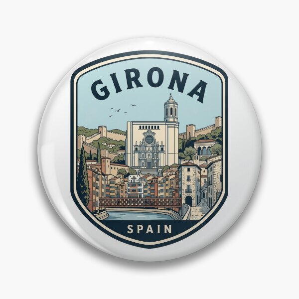 Item preview, Girona Spain Travel Emblem Vintage Skyline designed and sold by k3rstman1.