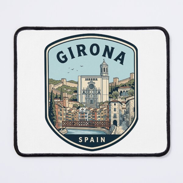 Item preview, Girona Spain Travel Emblem Vintage Skyline designed and sold by k3rstman1.