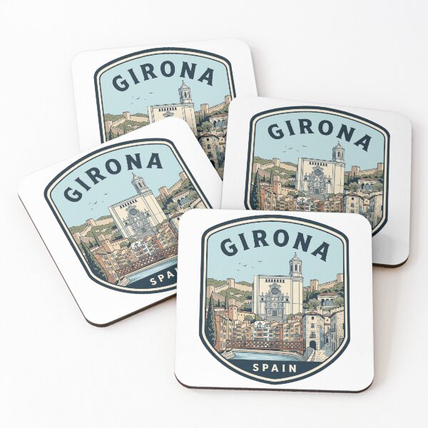 Item preview, Girona Spain Travel Emblem Vintage Skyline designed and sold by k3rstman1.