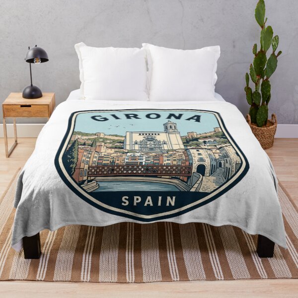 Item preview, Girona Spain Travel Emblem Vintage Skyline designed and sold by k3rstman1.