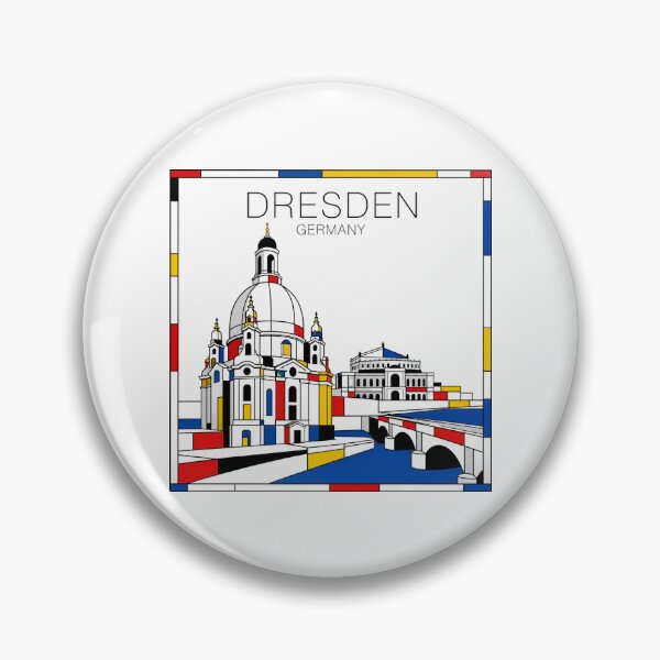 Item preview, Dresden Mondrian style poster 3D designed and sold by CMYKStudio.