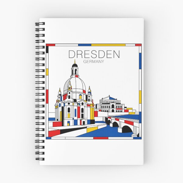 Item preview, Dresden Mondrian style poster 3D designed and sold by CMYKStudio.