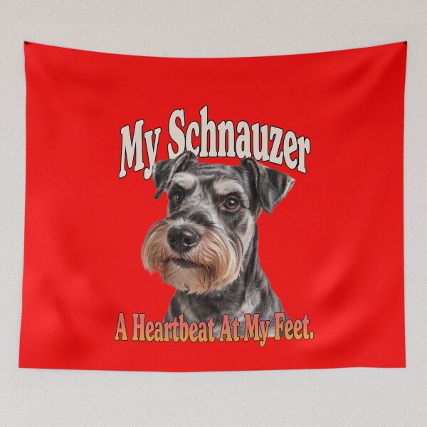 Item preview, Schnauzer Dog Owner My Schnauzer. A Heartbeat At My Feet Dog Owner Design designed and sold by fantasticdesign.
