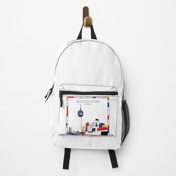 Item preview, Düsseldorf Mondrian style poster 3D designed and sold by CMYKStudio.