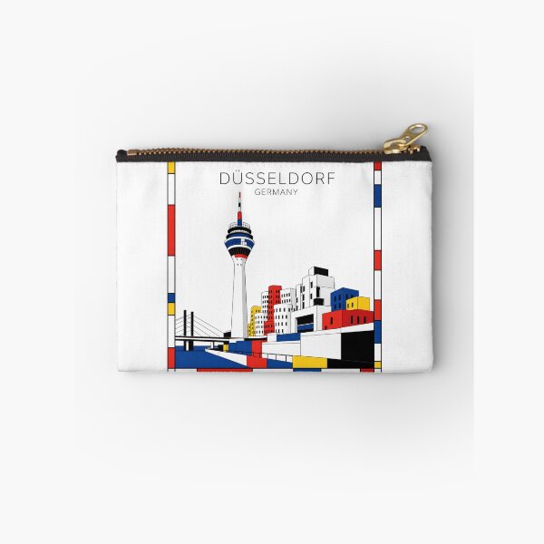 Item preview, Düsseldorf Mondrian style poster 3D designed and sold by CMYKStudio.