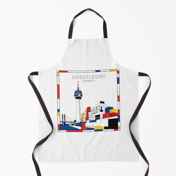Item preview, Düsseldorf Mondrian style poster 3D designed and sold by CMYKStudio.