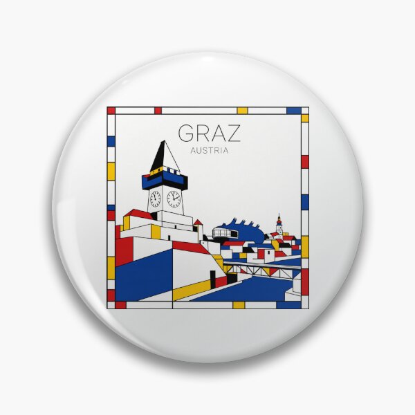 Item preview, Graz Mondrian style poster 3D designed and sold by CMYKStudio.