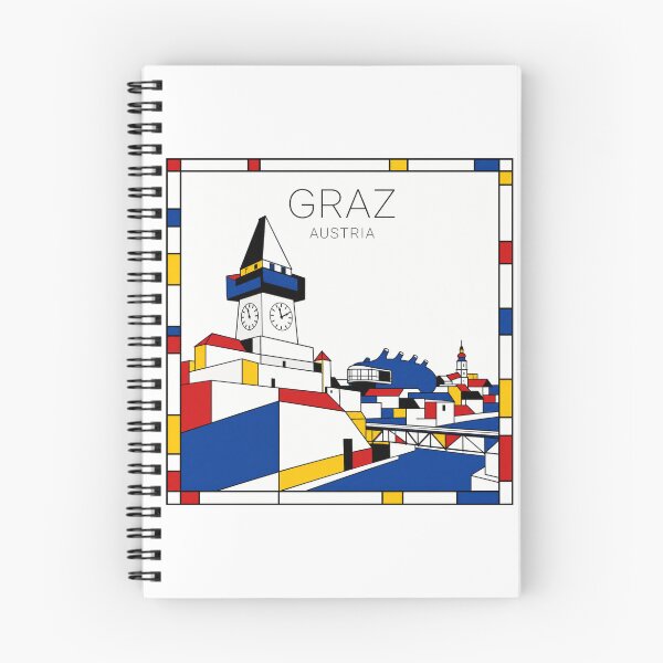 Item preview, Graz Mondrian style poster 3D designed and sold by CMYKStudio.