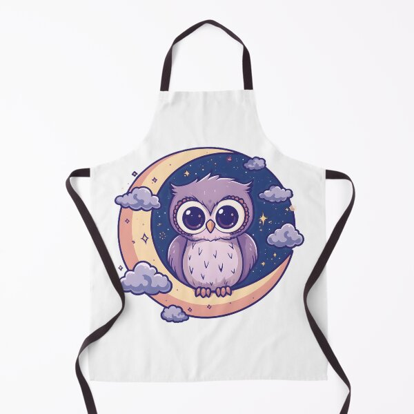 Item preview, Cute Kawaii Owl on Crescent Moon | Magical Night Sky Owl Aesthetic designed and sold by dreamz-world.