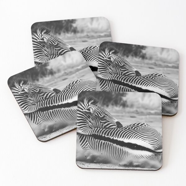 Item preview, Zebra Dust  Rolling on the Ground  Black and White Photographic Print designed and sold by RevolveArt67.
