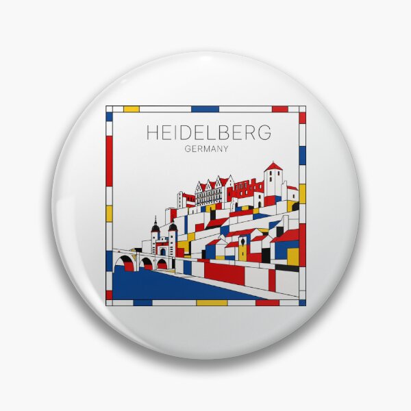 Item preview, Heidelberg Mondrian style poster 3D designed and sold by CMYKStudio.
