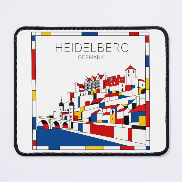 Item preview, Heidelberg Mondrian style poster 3D designed and sold by CMYKStudio.