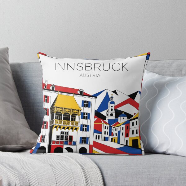Item preview, Innsbruck Mondrian style poster 3D designed and sold by CMYKStudio.