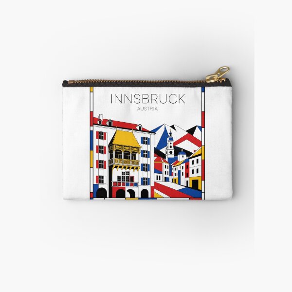 Item preview, Innsbruck Mondrian style poster 3D designed and sold by CMYKStudio.