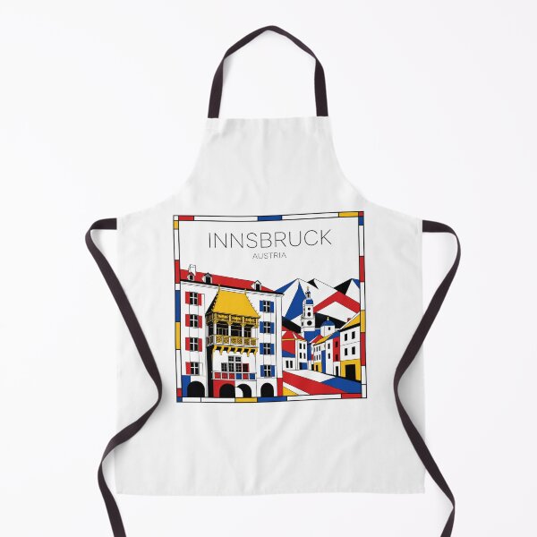 Item preview, Innsbruck Mondrian style poster 3D designed and sold by CMYKStudio.
