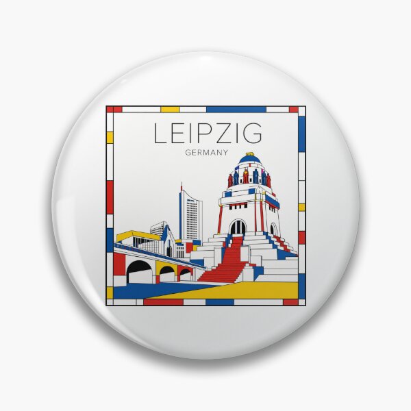 Item preview, Leipzig Mondrian style poster 3D designed and sold by CMYKStudio.