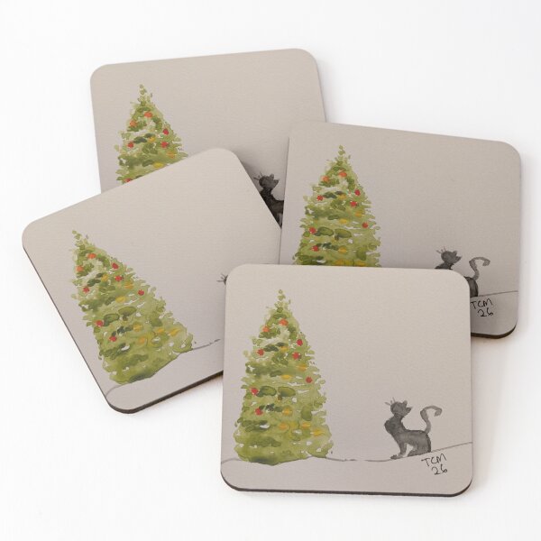Item preview, Cat and Xmas Tree 1 designed and sold by Tracey1401.