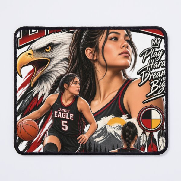 Item preview, Jackie Eagle Basketball – Play Hard Dream Big designed and sold by CatLovers Studio.