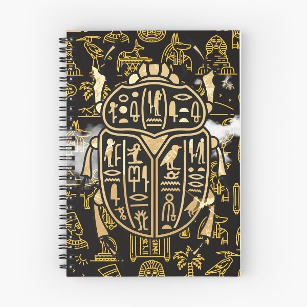 Item preview, Egyptian Scarab – Golden Ancient Egypt Symbol & Hieroglyphic Art designed and sold by lailakhalaf.