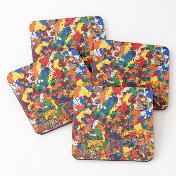 Item preview, Colorful Abstract Paint Splatter Geometric Art Pattern designed and sold by THE SPLATTERED HAUS BY SAGE BANKS.