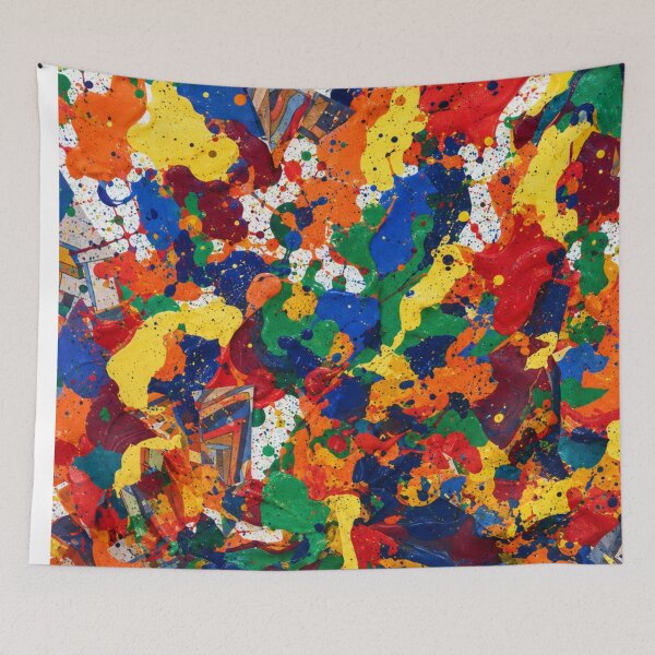 Item preview, Colorful Abstract Paint Splatter Geometric Art Pattern designed and sold by THE SPLATTERED HAUS BY SAGE BANKS.