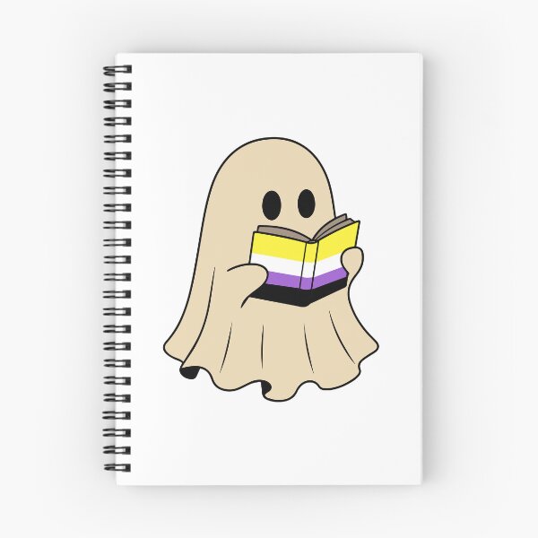 Item preview, Non Binary Halloween Ghost Reading Book designed and sold by Cannaxes Studio.