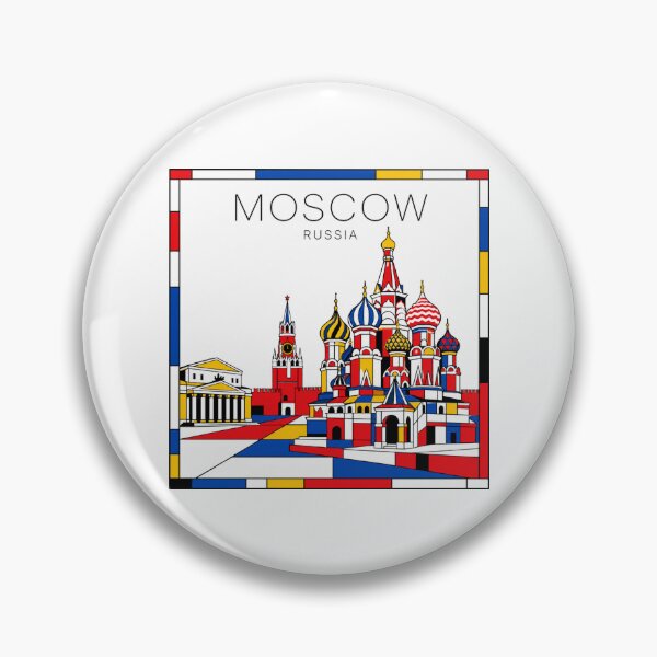 Artikelvorschau, Moskauer Poster im Mondrian-Stil, 3D entworfen und verkauft von CMYKStudio.