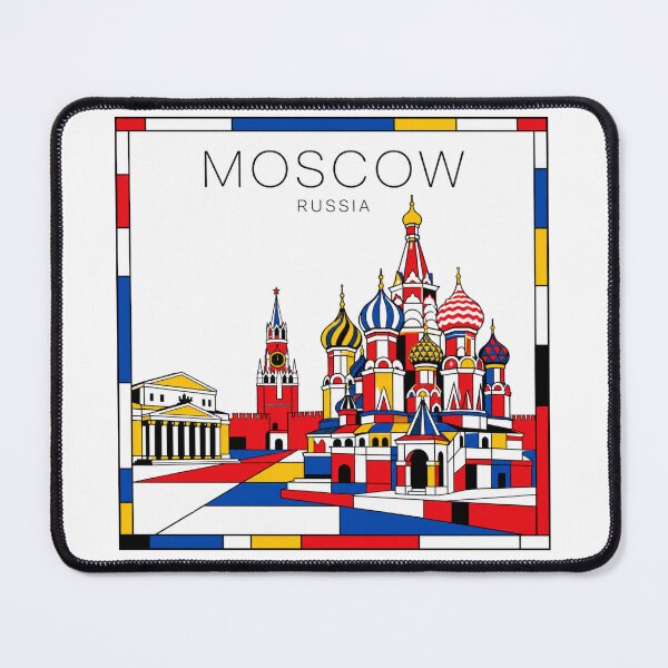 Item preview, Moscow Mondrian style poster 3D designed and sold by CMYKStudio.