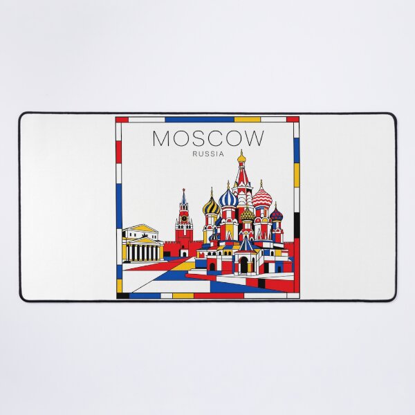 Item preview, Moscow Mondrian style poster 3D designed and sold by CMYKStudio.
