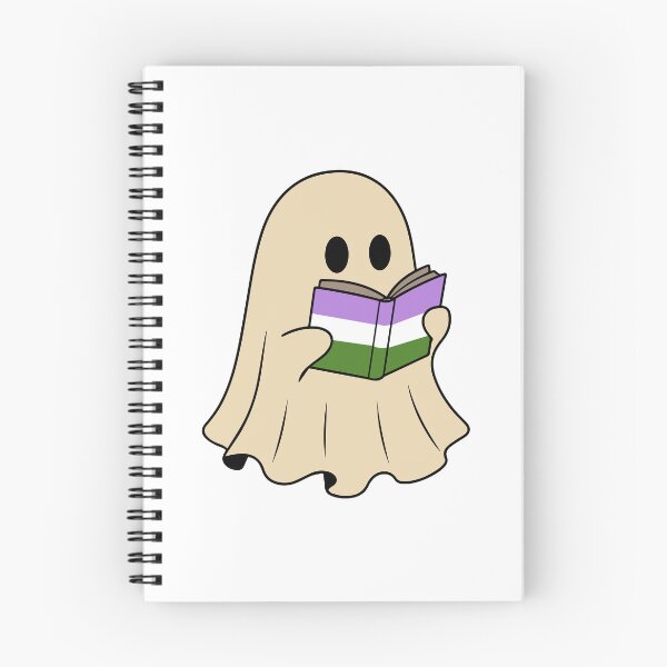 Item preview, Genderqueer Halloween Ghost Reading Book designed and sold by Cannaxes Studio.