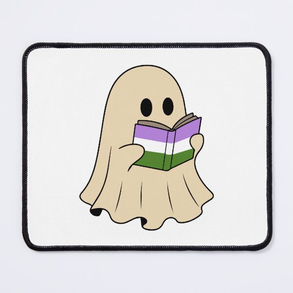 Item preview, Genderqueer Halloween Ghost Reading Book designed and sold by Cannaxes Studio.