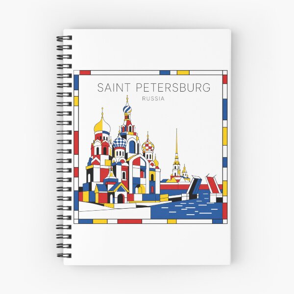 Item preview, Saint Petersburg Mondrian style poster 3D designed and sold by CMYKStudio.