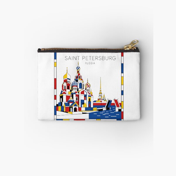 Item preview, Saint Petersburg Mondrian style poster 3D designed and sold by CMYKStudio.