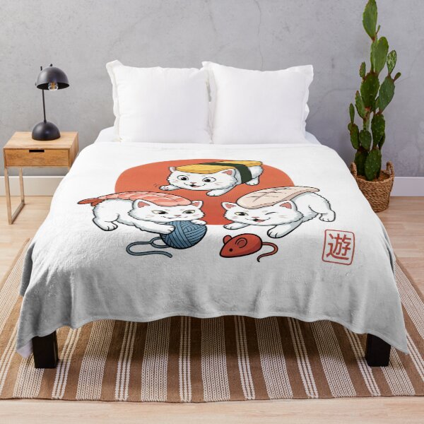 Item preview, Sushi Kitty Trio – Cute Japanese Food Cats designed and sold by Timegraf.