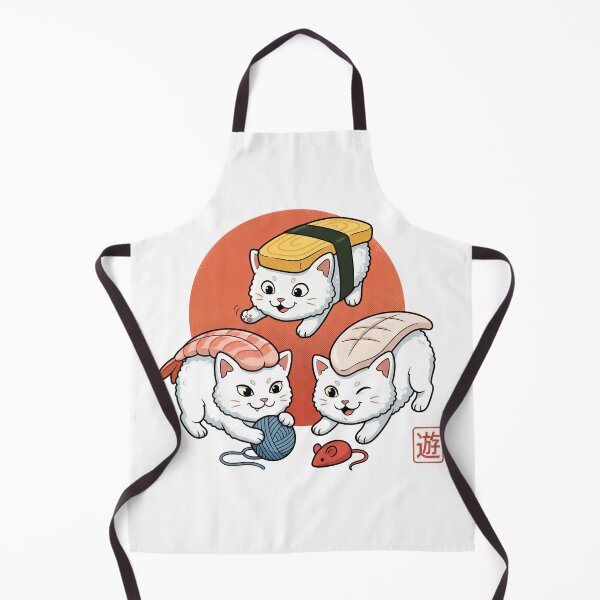 Item preview, Sushi Kitty Trio – Cute Japanese Food Cats designed and sold by Timegraf.