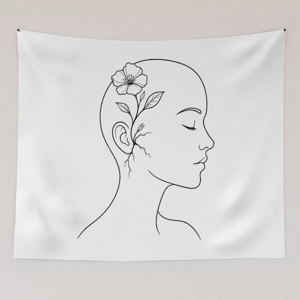 Item preview, Inner Growth Botanical Woman Line Art designed and sold by JMDG Studio.