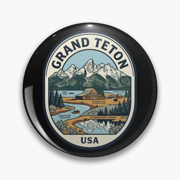 Item preview, Grand Teton National Park Wyoming Vintage Badge designed and sold by k3rstman1.