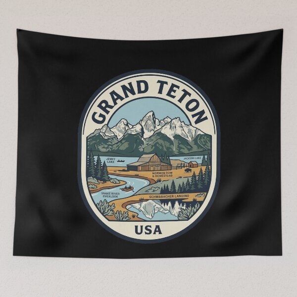 Item preview, Grand Teton National Park Wyoming Vintage Badge designed and sold by k3rstman1.
