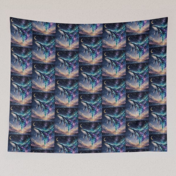 Item preview, Whale in Deep Space Cosmic Galaxy Fantasy Art designed and sold by Ink-verse-.