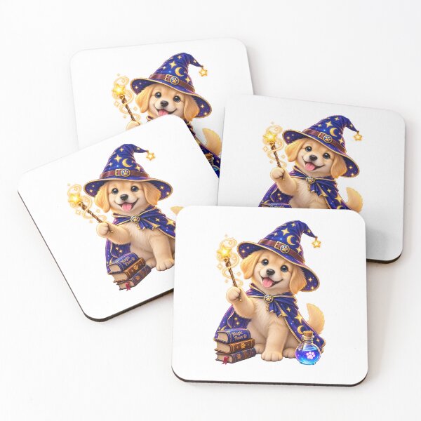 Item preview, Magical Wizard Dog Sticker | Cute Fantasy Puppy Magic Paws | Enchanted Dog Lover Gift designed and sold by Ishratparween11.