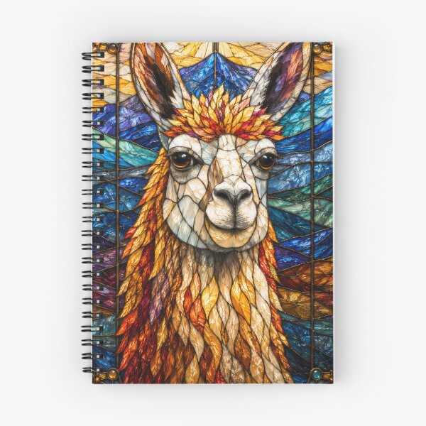 Item preview, Llama Stained Glass Mountain Mosaic designed and sold by pinkal.