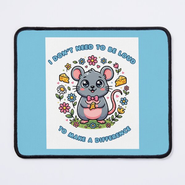 Item preview, Cute Mouse with Flowers designed and sold by amusefullife.