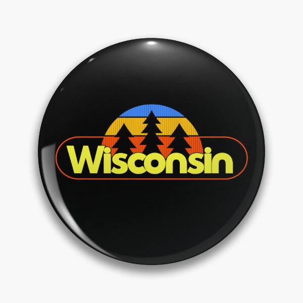 Item preview, Retro Wisconsin Sunset Pine Trees Vintage 80s Design designed and sold by ApollonApparel.