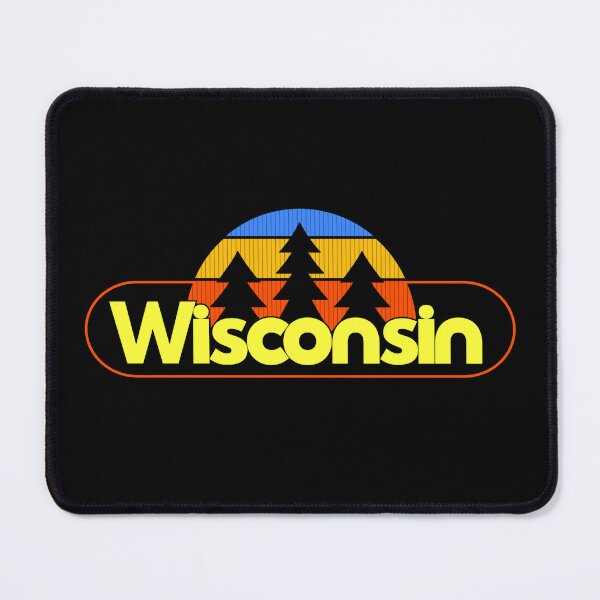 Item preview, Retro Wisconsin Sunset Pine Trees Vintage 80s Design designed and sold by ApollonApparel.