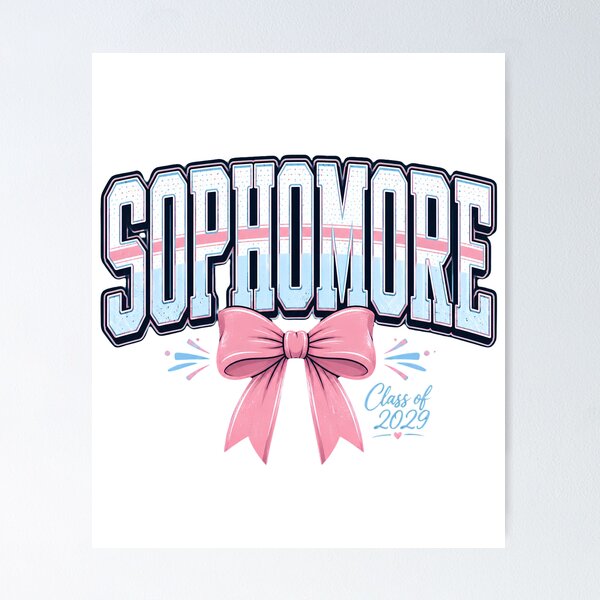 Item preview, Sophomores Class of 2029 T-Shirt, Sophomore School Spirit Gift, Class of 2029 Bow Graphic Tee designed and sold by Velnoxar.