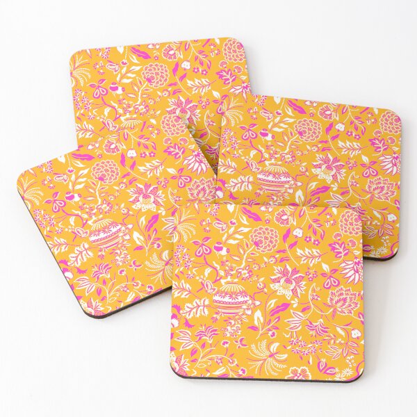 Item preview, Chintz All Over - Pink Orange designed and sold by Fabricatemyart.