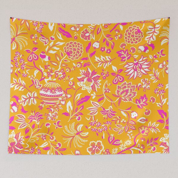 Item preview, Chintz All Over - Pink Orange designed and sold by Fabricatemyart.